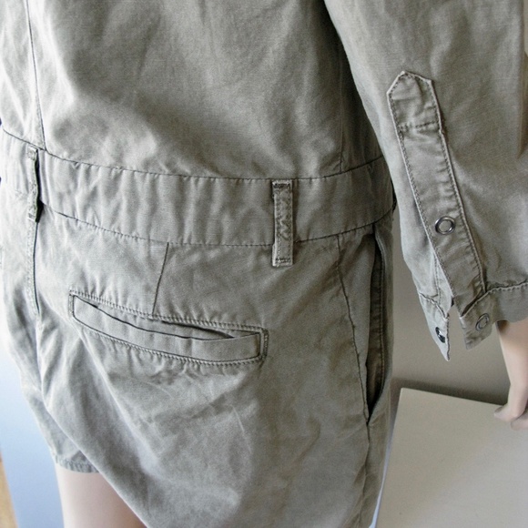 J BRAND AVERY UTILITY MILITARY GREEN ROMPER - Picture 5 of 11